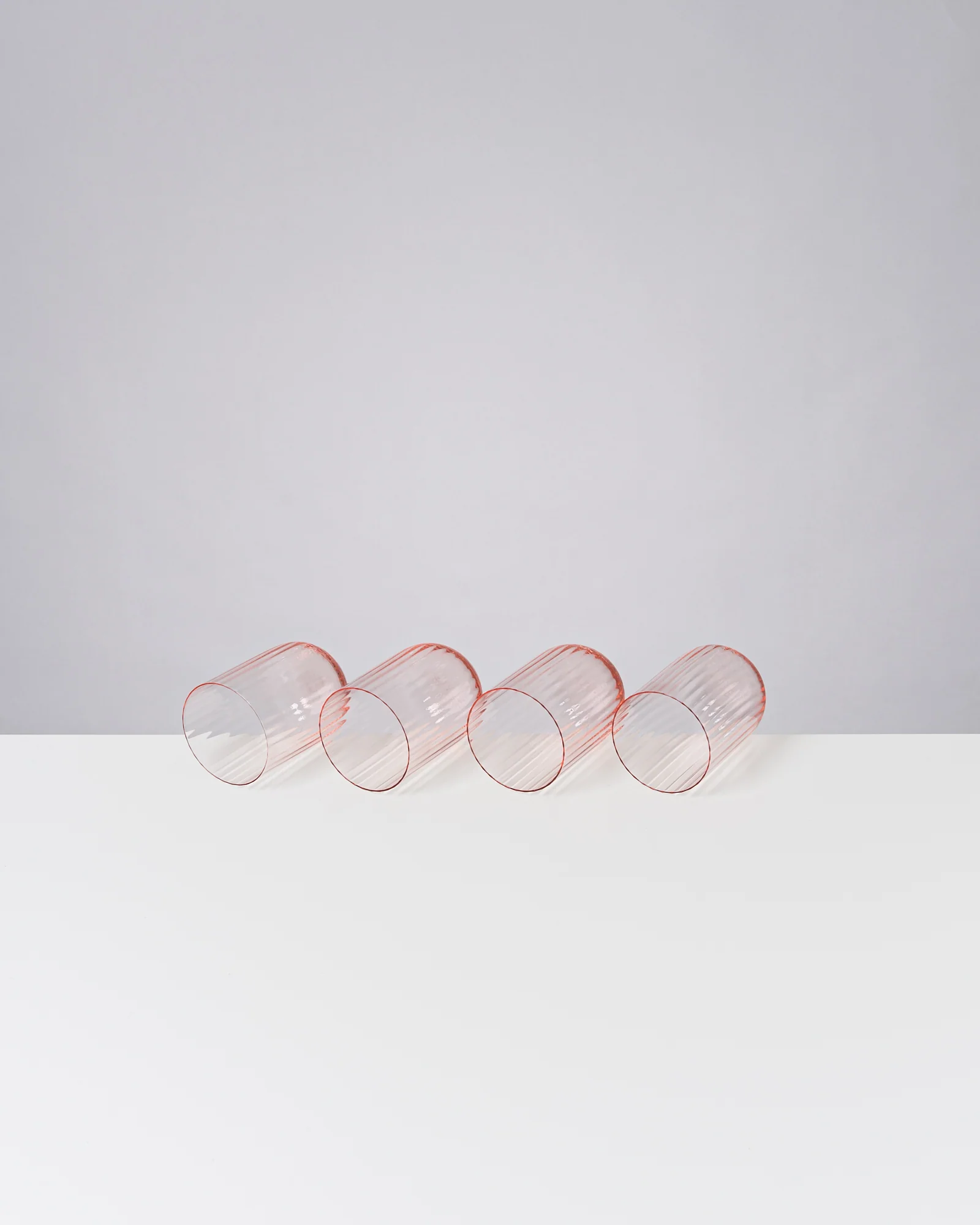 Joia Glas klein riffled rosé 4er-Set - Image 3