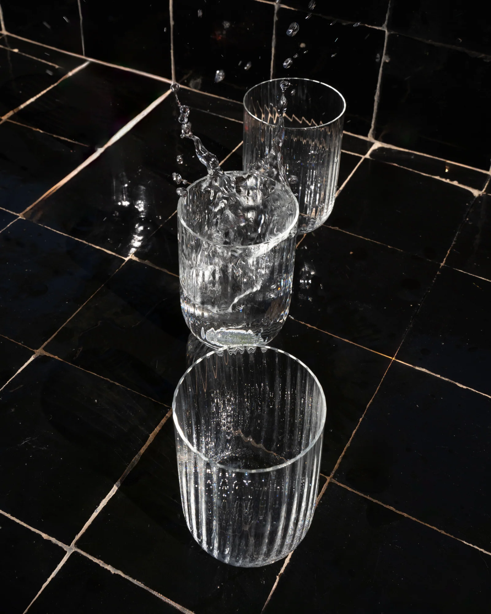 Joia Glas klein riffled transparent - Image 3