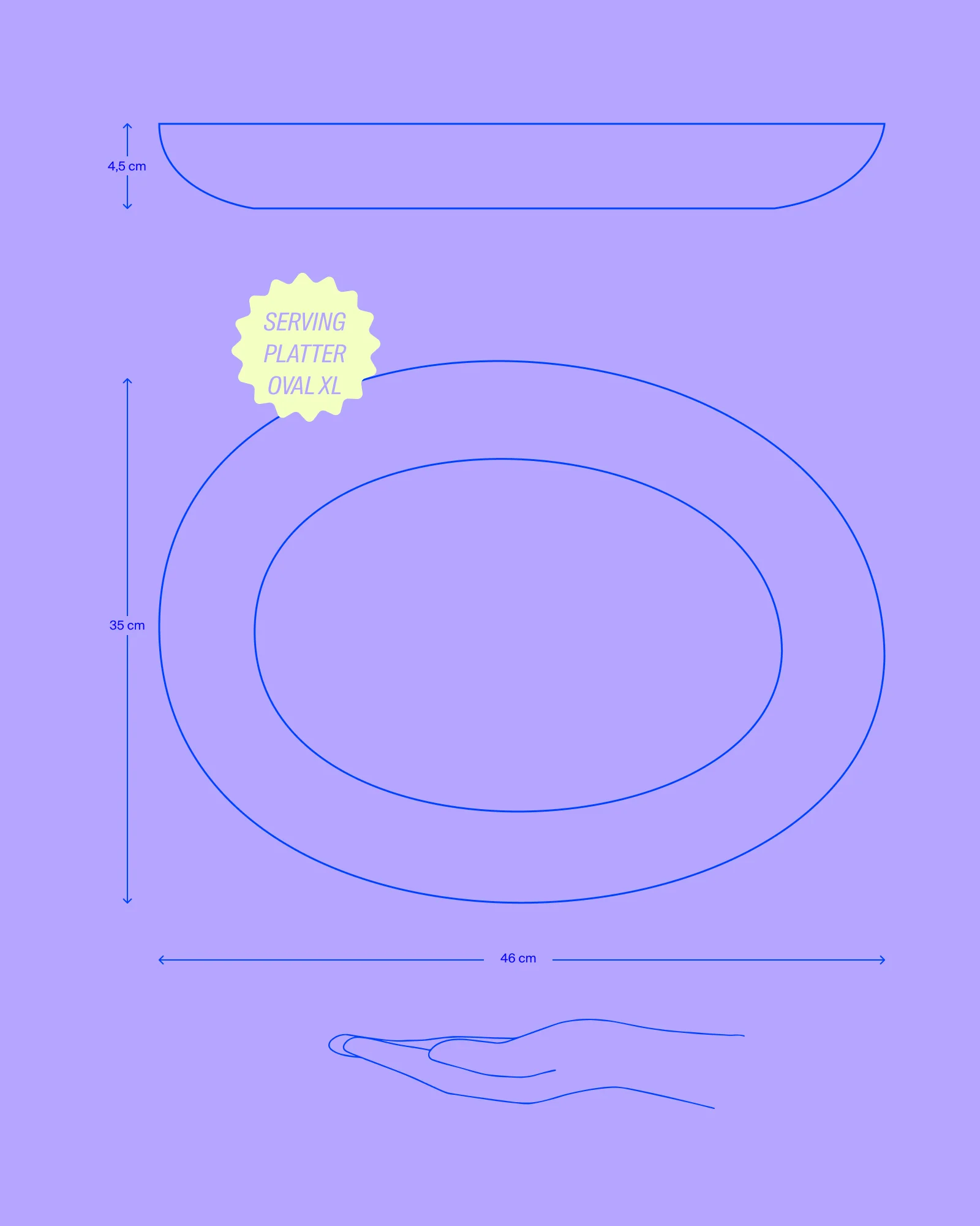 Sintra Servierplatte XL oval sand - Image 4